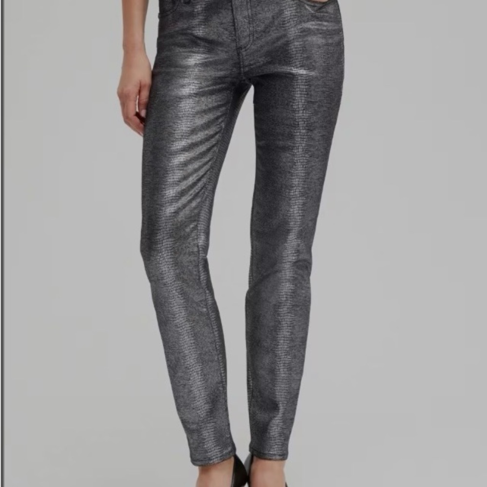 Chico's Metallic Gray Women Jeans 3P (16P)